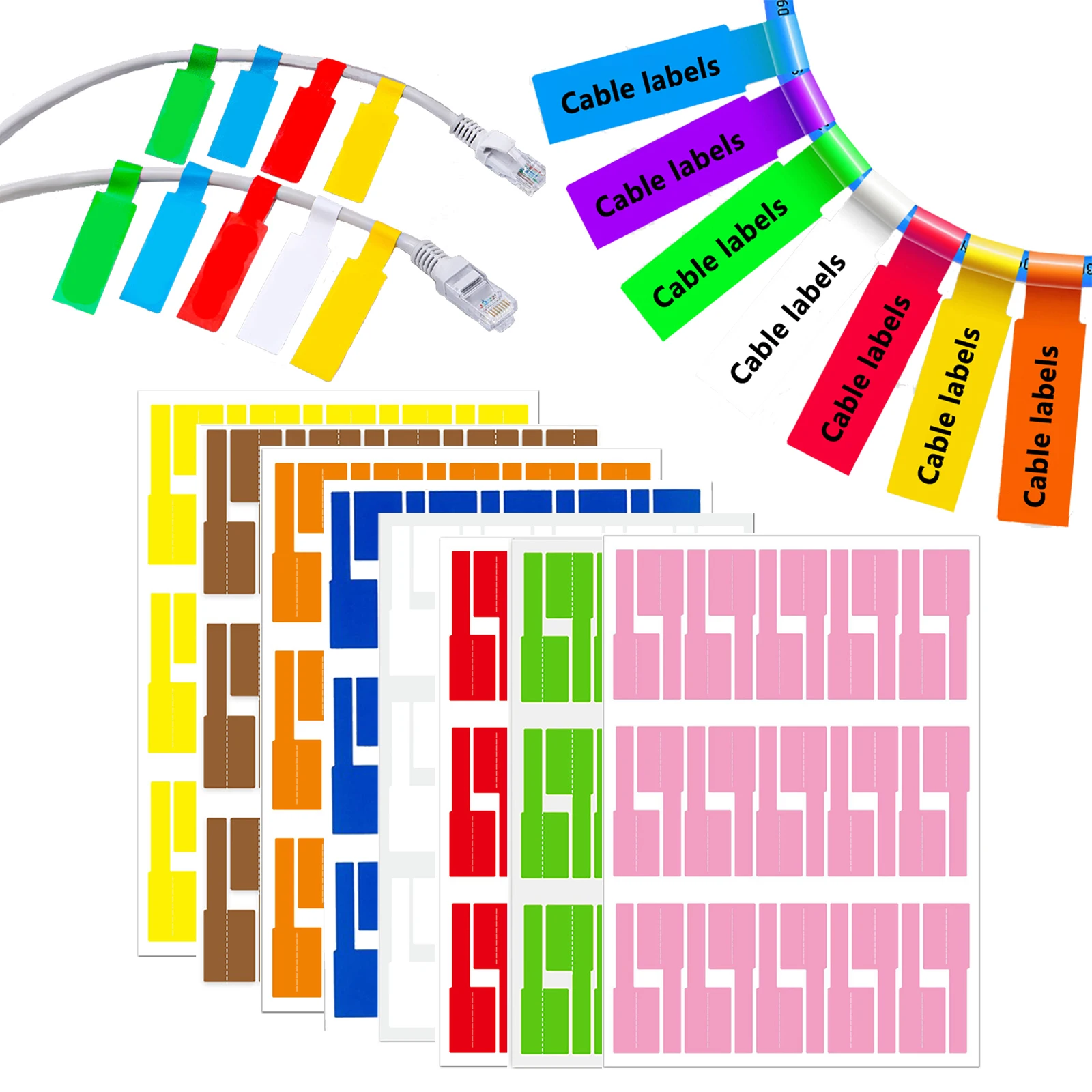 Label Maker - 240 szt. Samoprzylepne etykiety na kable,